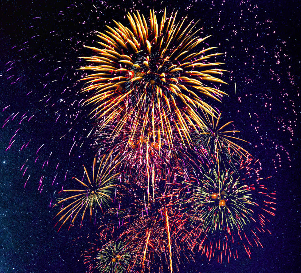 fireworks in the sky